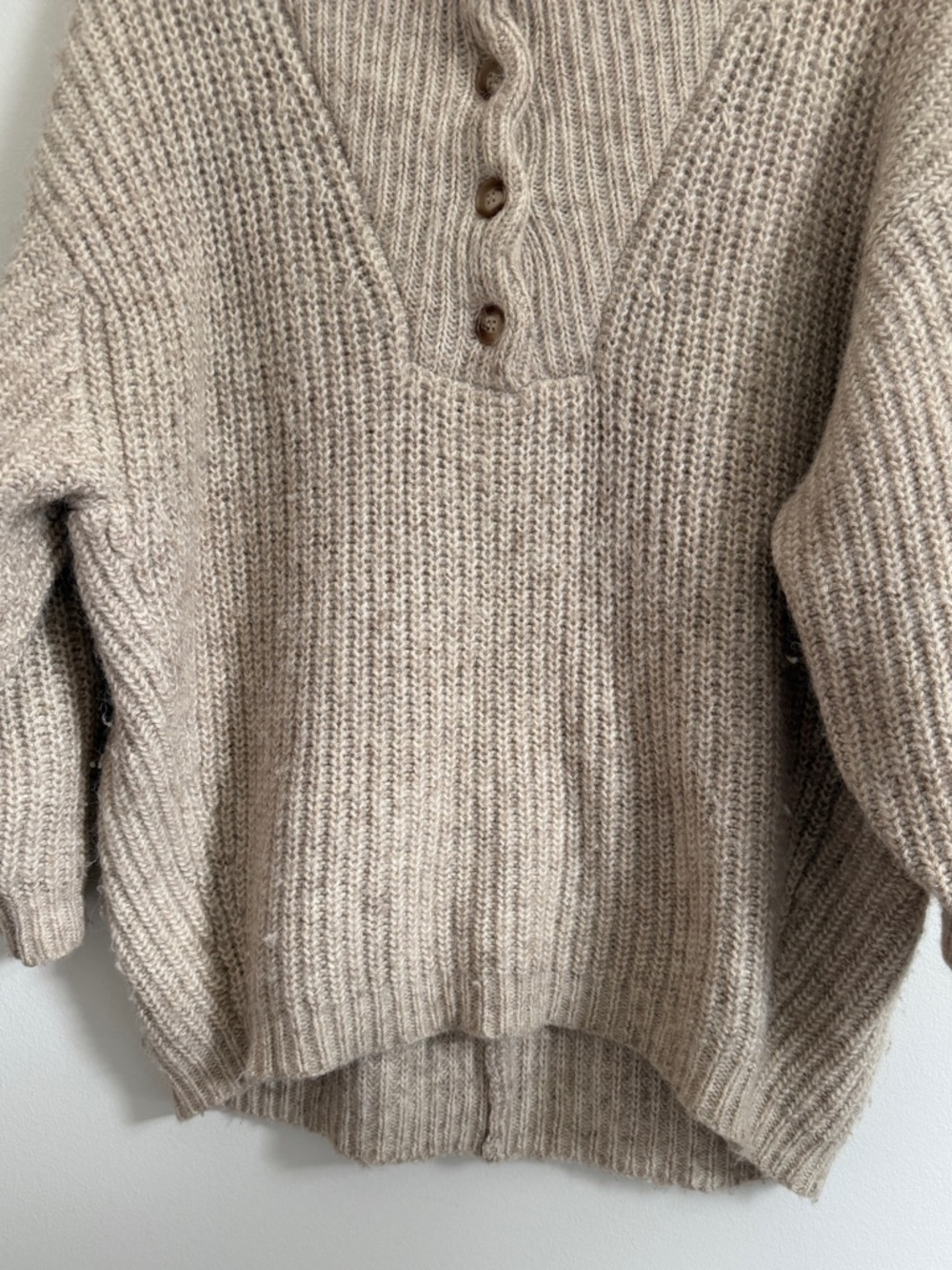 Hatch Maternity Jo Sweater Sz 0 Beige Cotton Alpaca - Picture 5 of 10
